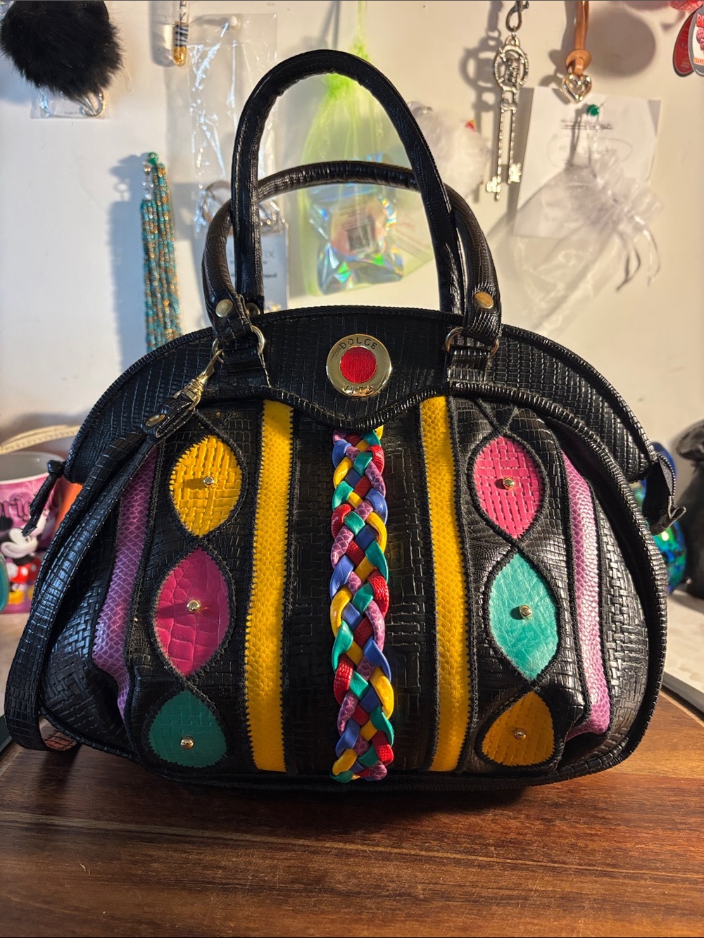 Dolce Vita Vintage Y2K Jackson satchel crossbody colorful pattern